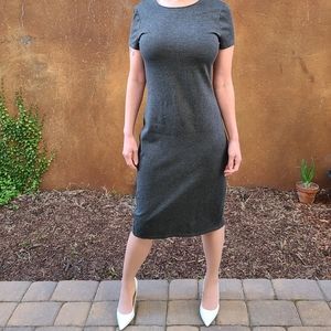 Sentimental NY Gray Ponte Sheath Dress | Medium